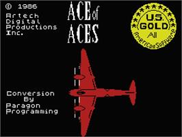 Title screen of Ace of Aces on the MSX.