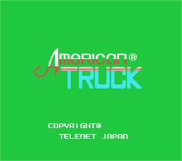 Title screen of American Truck on the MSX.