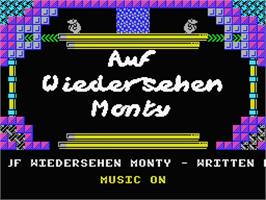 Title screen of Auf Wiedersehen Monty on the MSX.