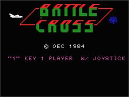 Title screen of Battle Cross on the MSX.