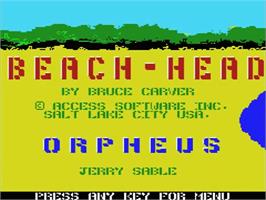 Title screen of Beach Head on the MSX.