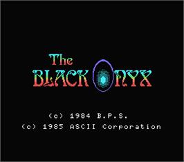 Title screen of Black Onyx on the MSX.