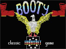 Title screen of Booty on the MSX.