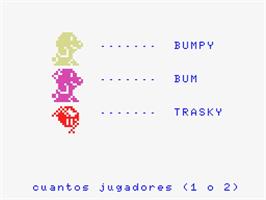 Title screen of Bumpy on the MSX.
