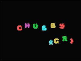 Title screen of Chubby Gristle on the MSX.