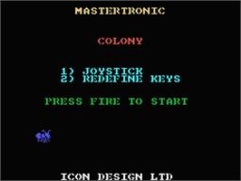 Title screen of Colony on the MSX.