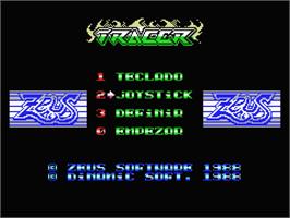 Title screen of Comando Tracer on the MSX.