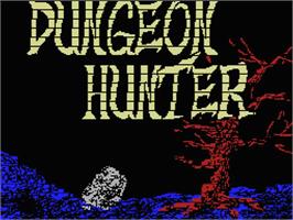 Title screen of Dungeon Hunter on the MSX.