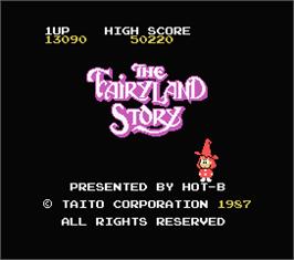 Title screen of FairyLand Story, The on the MSX.