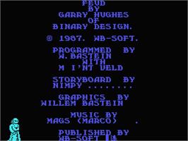 Title screen of Feud on the MSX.
