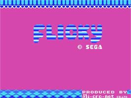 Title screen of Flicky on the MSX.