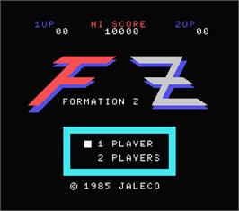 Title screen of Formation Z on the MSX.