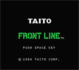 Title screen of Front Line on the MSX.