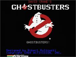 Title screen of Ghostbusters on the MSX.