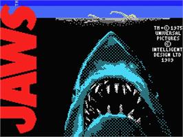Title screen of Jaws on the MSX.