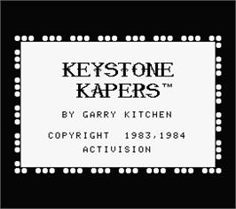 Title screen of Keystone Kapers on the MSX.