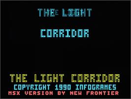 Title screen of Light Corridor on the MSX.