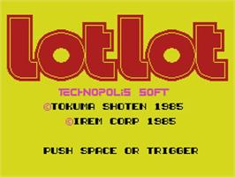 Title screen of Lot Lot on the MSX.