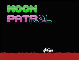 Title screen of Moon Patrol on the MSX.