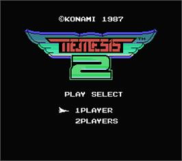 Title screen of Nemesis 2 on the MSX.