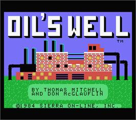 Title screen of Oil's Well on the MSX.