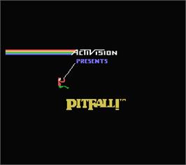 Title screen of Pitfall on the MSX.