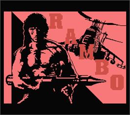 Title screen of Rambo on the MSX.
