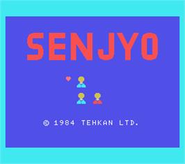 Title screen of Senjyo on the MSX.