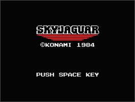 Title screen of Sky Jaguar on the MSX.