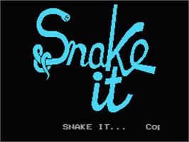 Title screen of Snake It on the MSX.