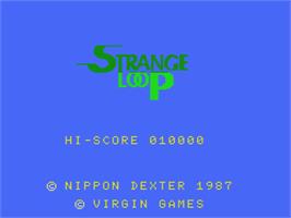Title screen of Strange Loop on the MSX.