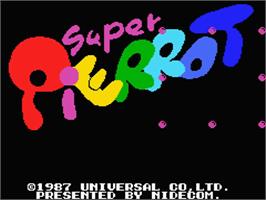 Title screen of Super Pierrot on the MSX.