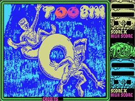 Title screen of Toobin' on the MSX.
