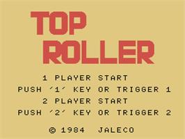 Title screen of Top Roller on the MSX.