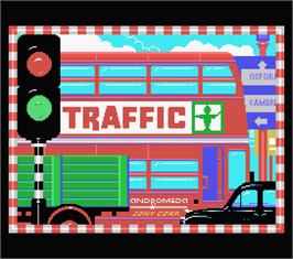 Title screen of Traffic on the MSX.