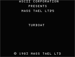 Title screen of Turboat on the MSX.