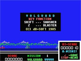 Title screen of Volguard on the MSX.