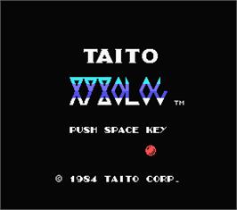 Title screen of Xyxolog on the MSX.