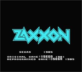 Title screen of Zaxxon on the MSX.