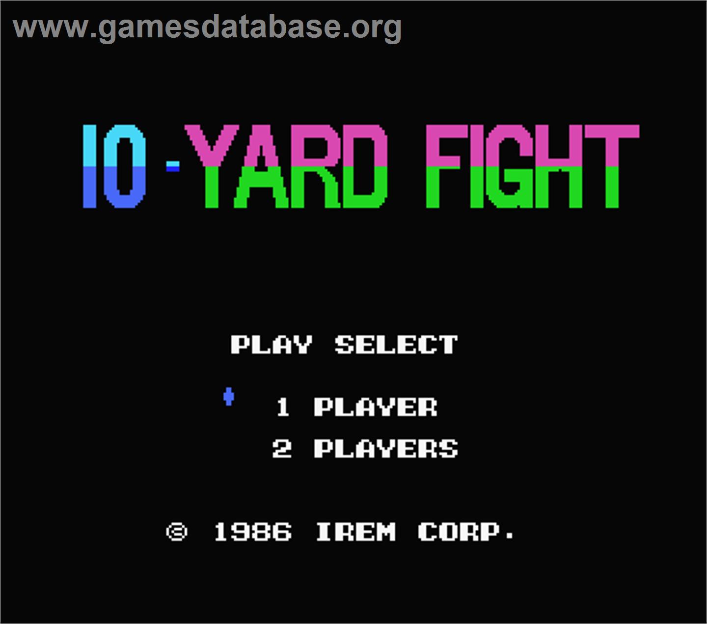10-Yard Fight - MSX - Artwork - Title Screen