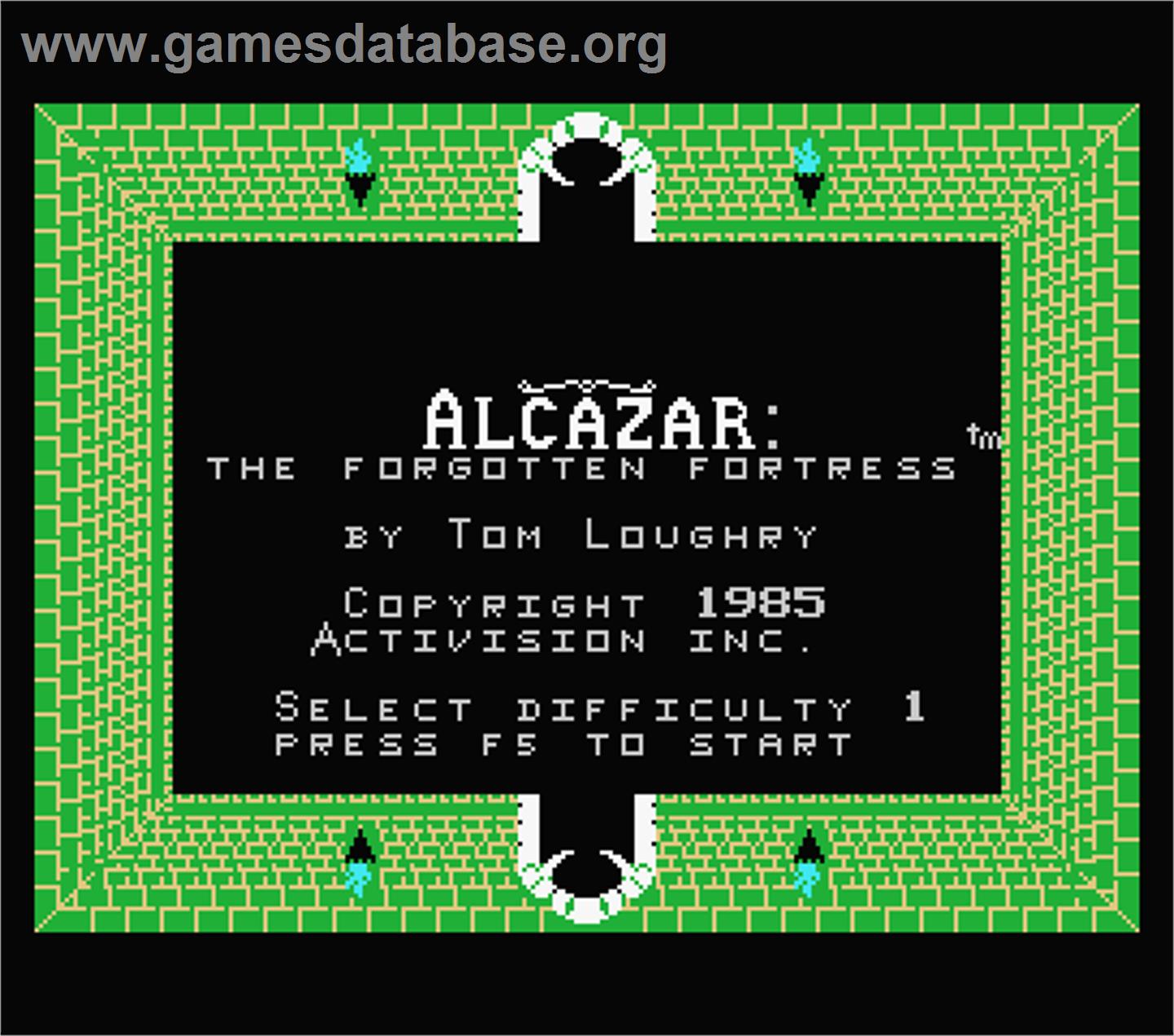 Alcazar: The Forgotten Fortress - MSX - Artwork - Title Screen