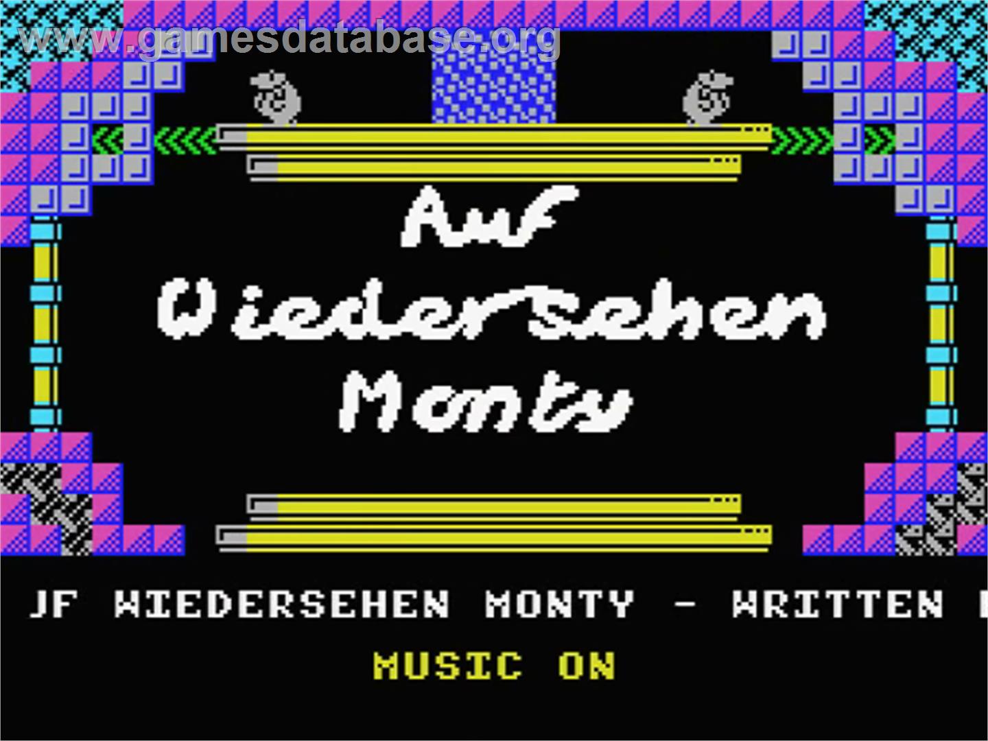 Auf Wiedersehen Monty - MSX - Artwork - Title Screen