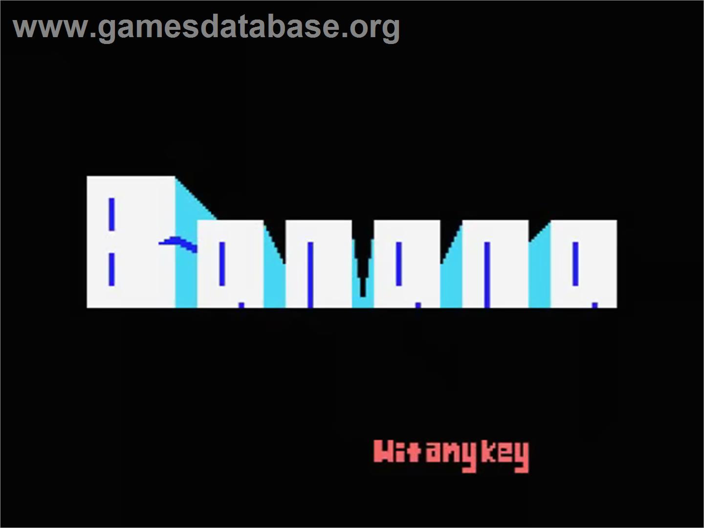 Banana - MSX - Artwork - Title Screen