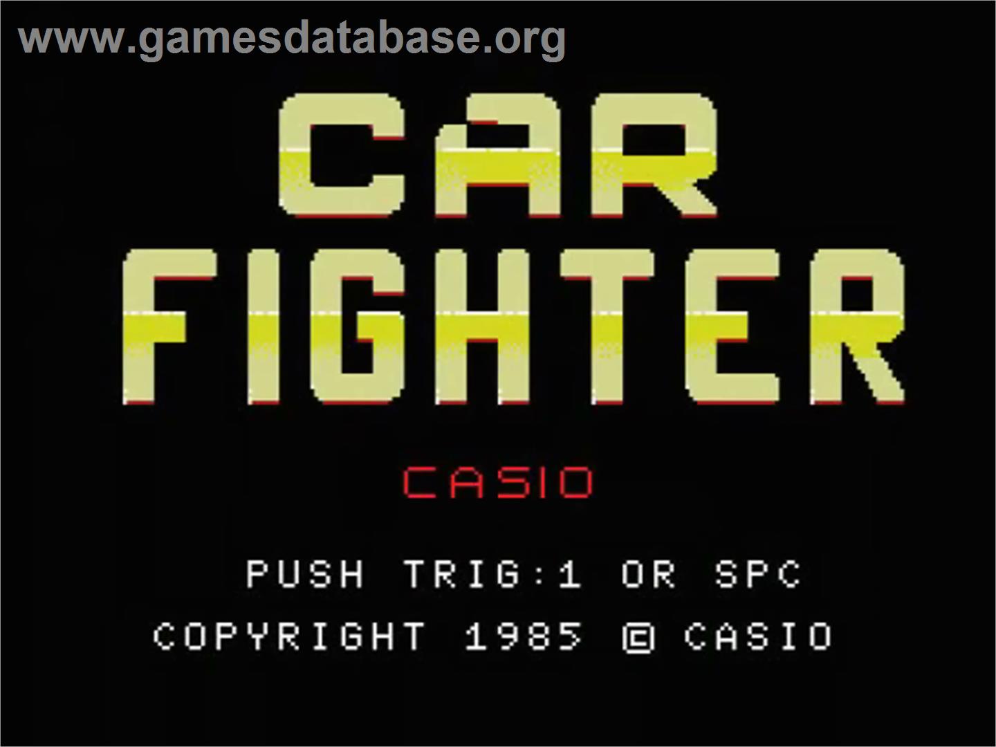Car Fighter - MSX - Artwork - Title Screen