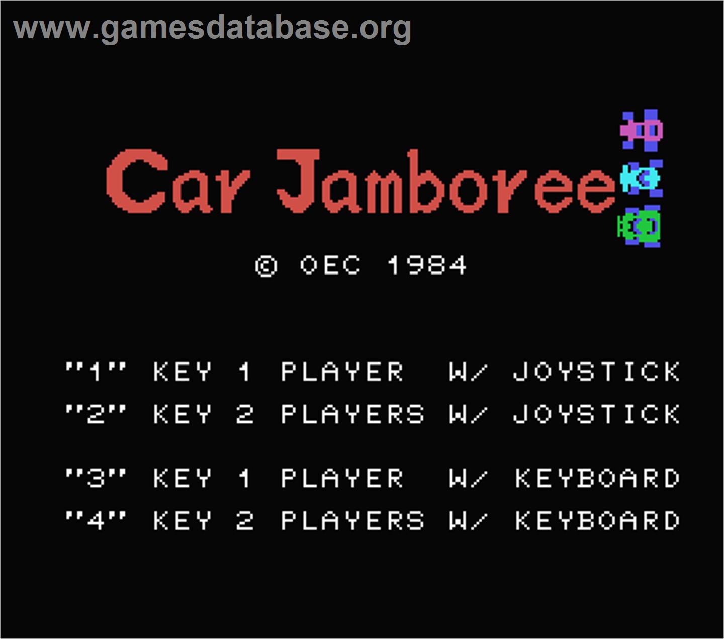 Car Jamboree - MSX - Artwork - Title Screen