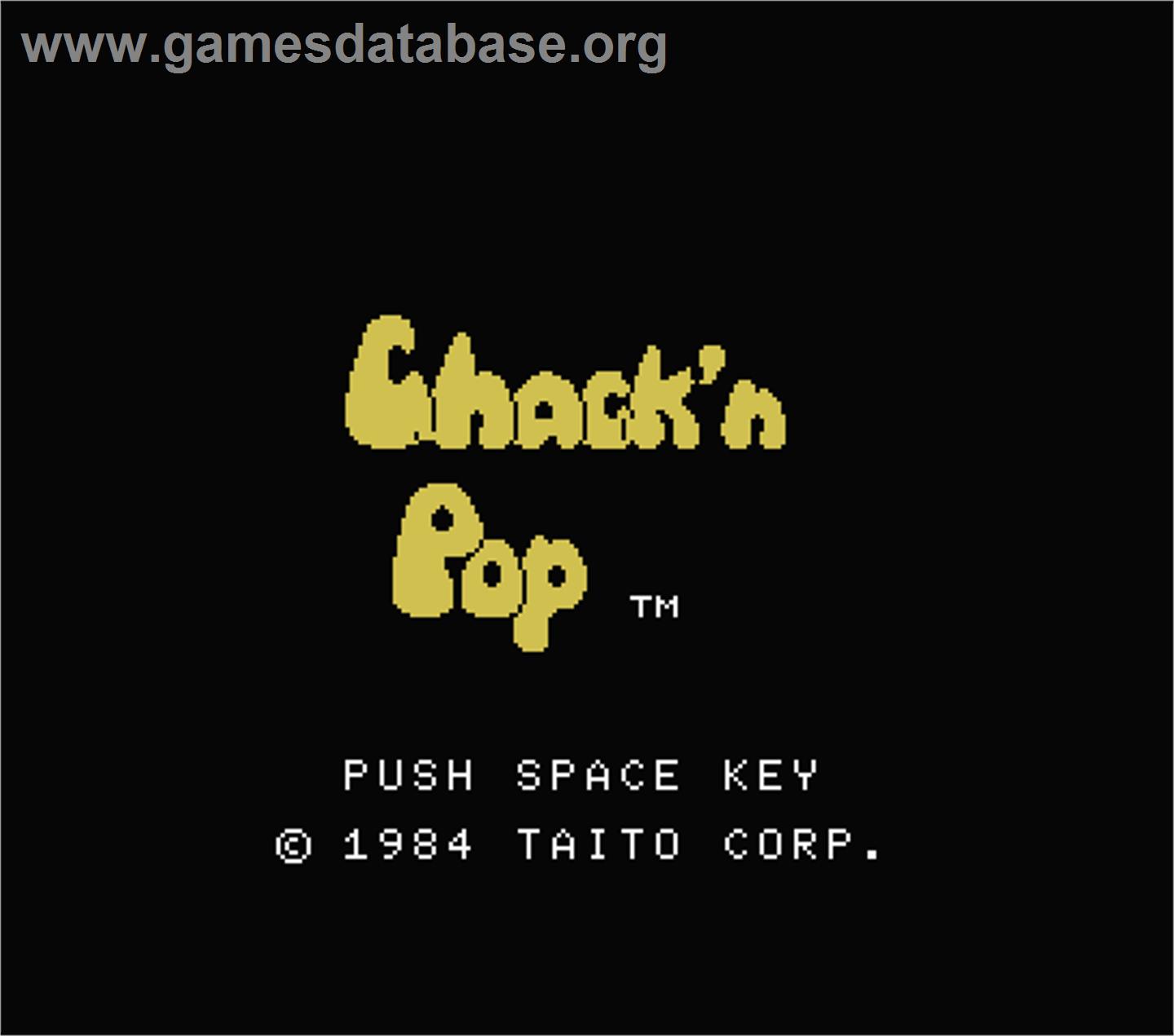Chack'n Pop - MSX - Artwork - Title Screen