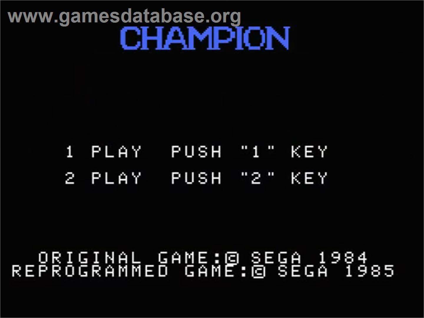 Champion Boxing - MSX - Artwork - Title Screen