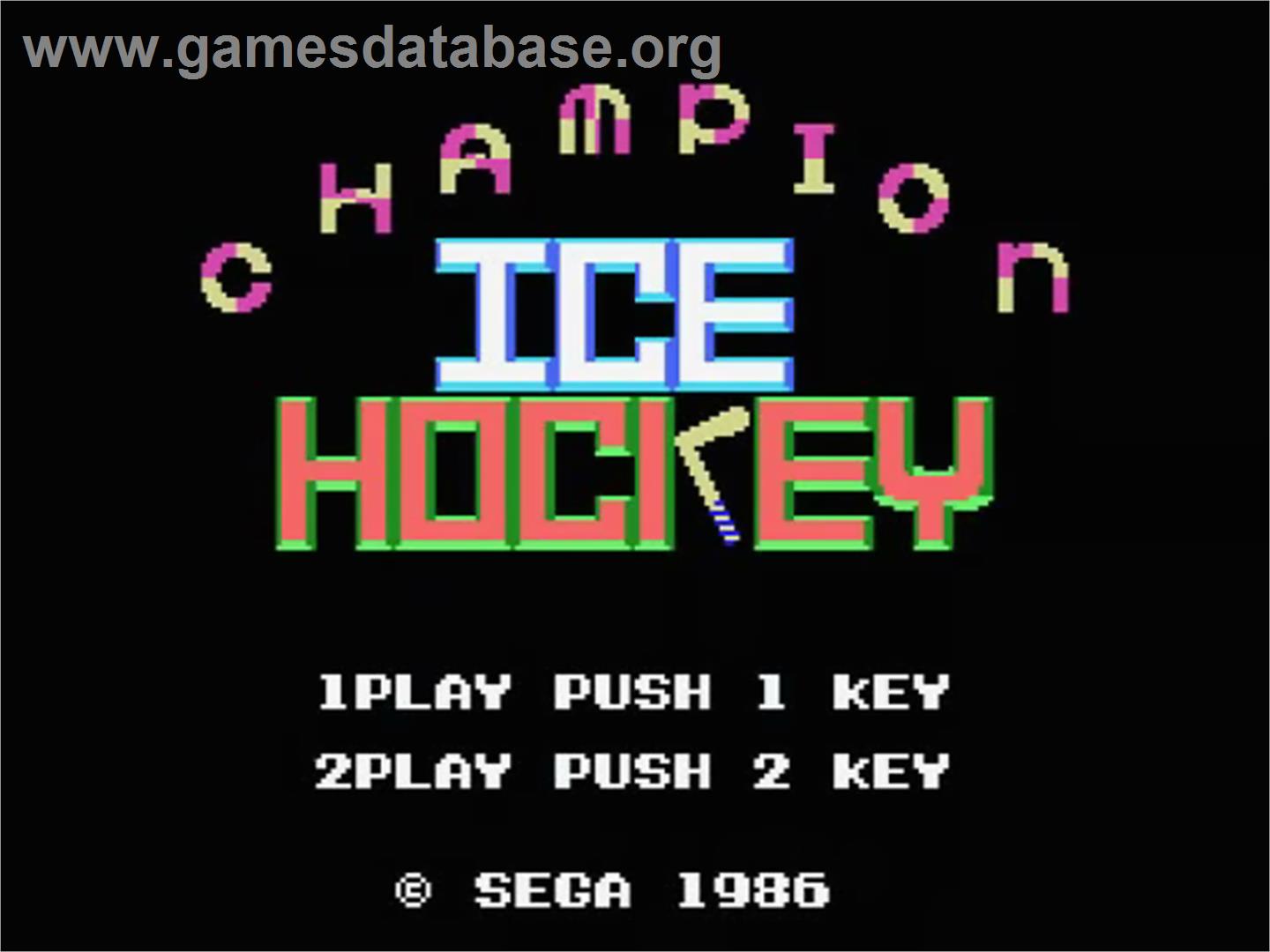 Champion Ice Hockey - MSX - Artwork - Title Screen