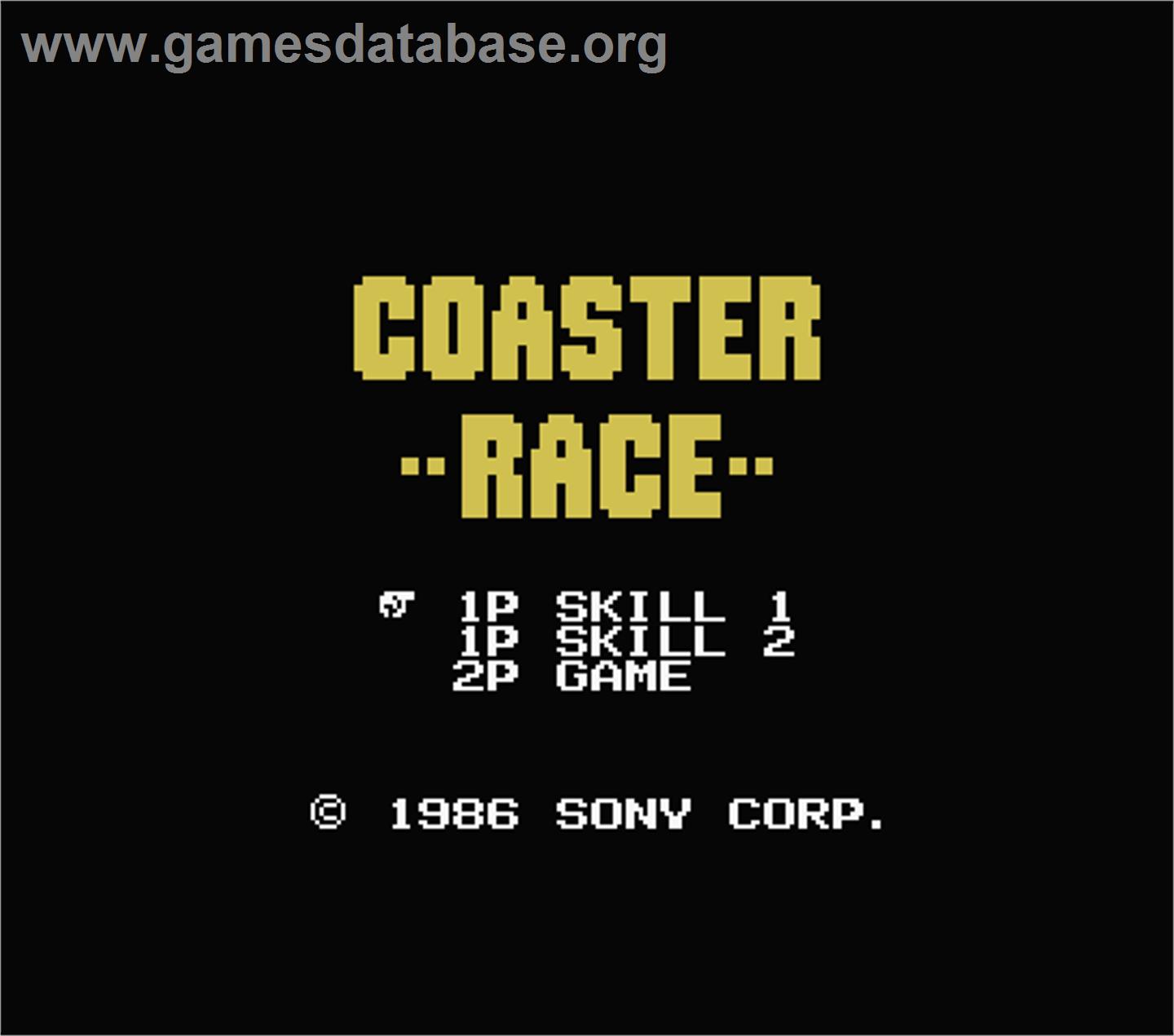 Coaster Race - MSX - Artwork - Title Screen
