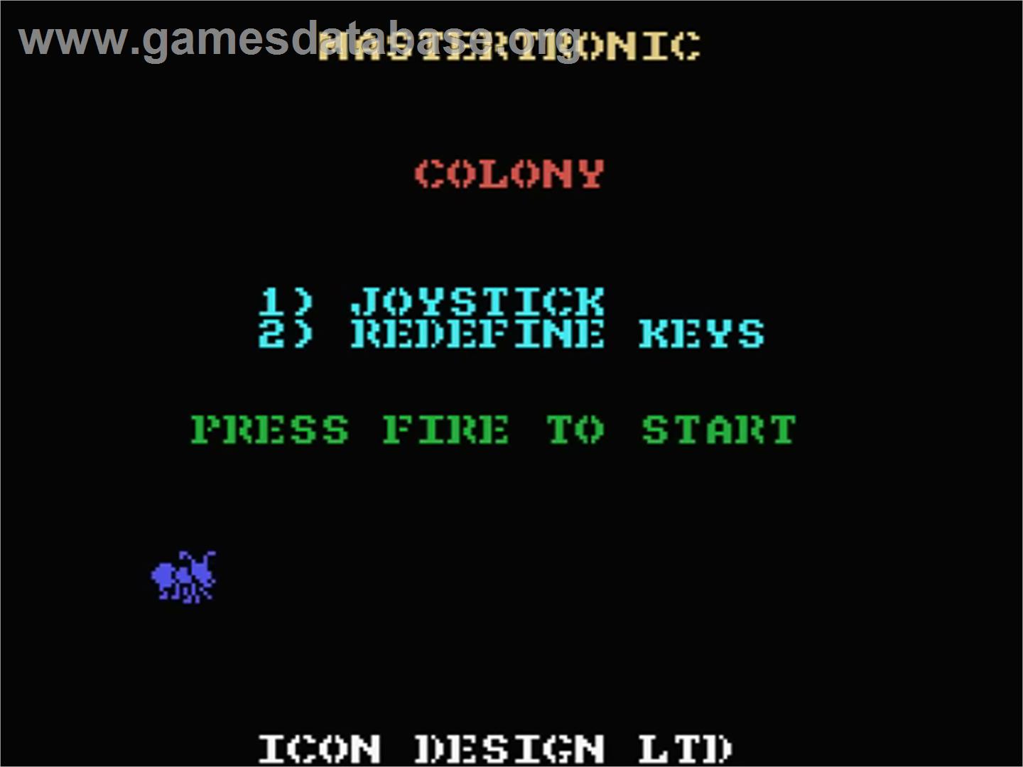 Colony - MSX - Artwork - Title Screen